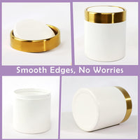 Mini Trash Can with Lid, Metal Small Tiny Mini Trash Bin Can, Mini Countertop Trash Cans for Desk Car Office Kitchen, Swing Top Trash Bin 1.5 L/0.40 Gal (White)