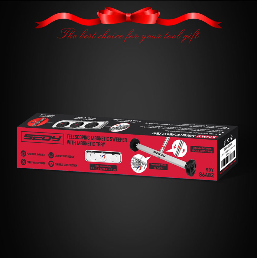 Magnet Sweeper Magnetic Nail Roller: 17-Inch Heavy Duty Magnet Nail Pickup Rolling Tool with Telescoping Adjustable Handle 8.8-Pound Capacity Ideal for Workshop Garage Yard Construction Cleanup