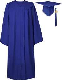 GraduatePro Matte Graduation Cap and Gown Class of 2025 Set Bulk with Tassel for High School & College 12 Colors