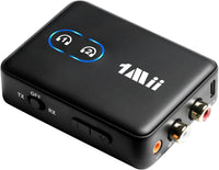 1Mii RCA Bluetooth 5.3 Adapter for TV, 3.5mm AUX Bluetooth Transmitter Receiver for 2 AirPods or Headphones, Home Stereo, Speakers, Projector, Treadmills, PC, with Volume Control, aptX Low Latency