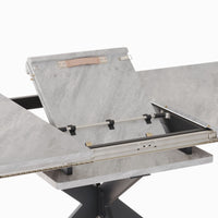 62.4" extendable 78.15" dining Table Set for 6 - 8 Person for Dining Room,C - shaped Tube Soft padded armless dining chair and Very large Dining Room Table Kitchen Table Chair Set with metal Legs - 7DAY'S