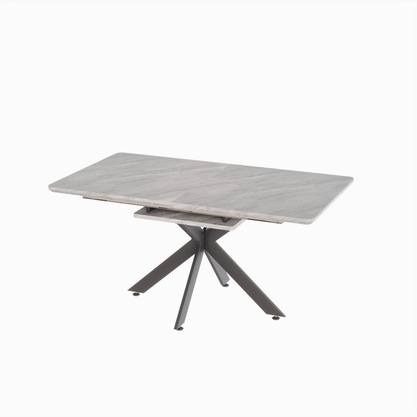 62.4" extendable 78.15" dining Table Set for 6 - 8 Person for Dining Room,C - shaped Tube Soft padded armless dining chair and Very large Dining Room Table Kitchen Table Chair Set with metal Legs - 7DAY'S