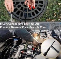 63 Inch Sink Drain Snake, Drain Clog Remove Tool With 4 Claws, Flexible Grabber Claw Pick Up Tool, Drain Snake Hair Drain Clog Remover Tool, Home Sink And Toilet Drain Cleaner Tool - 7DAY'S