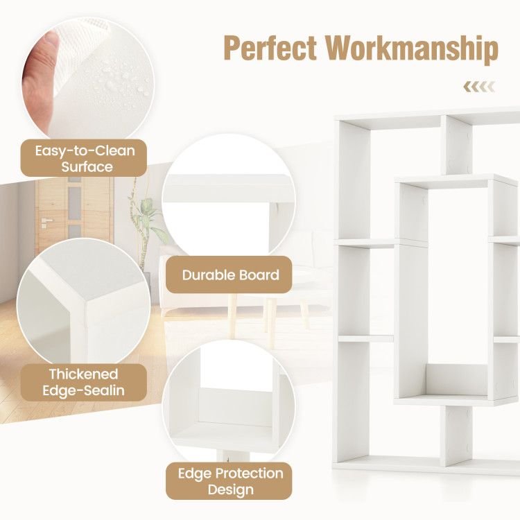 7 - Cube Geometric Bookshelf Modern Decorative Open Bookcase - 7DAY'S