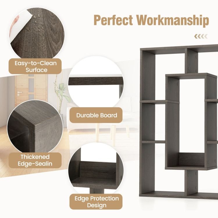 7 - Cube Geometric Bookshelf Modern Decorative Open Bookcase - 7DAY'S