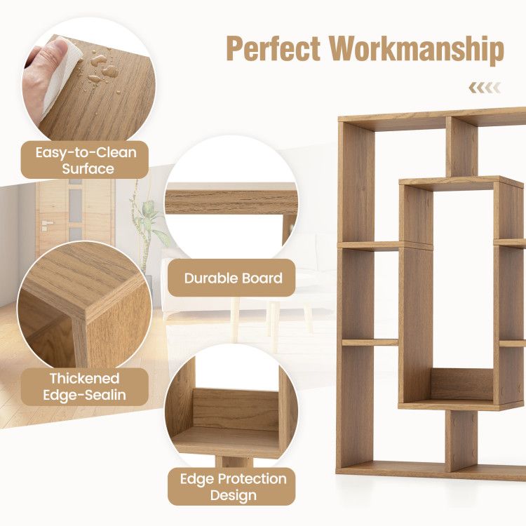 7 - Cube Geometric Bookshelf Modern Decorative Open Bookcase - 7DAY'S