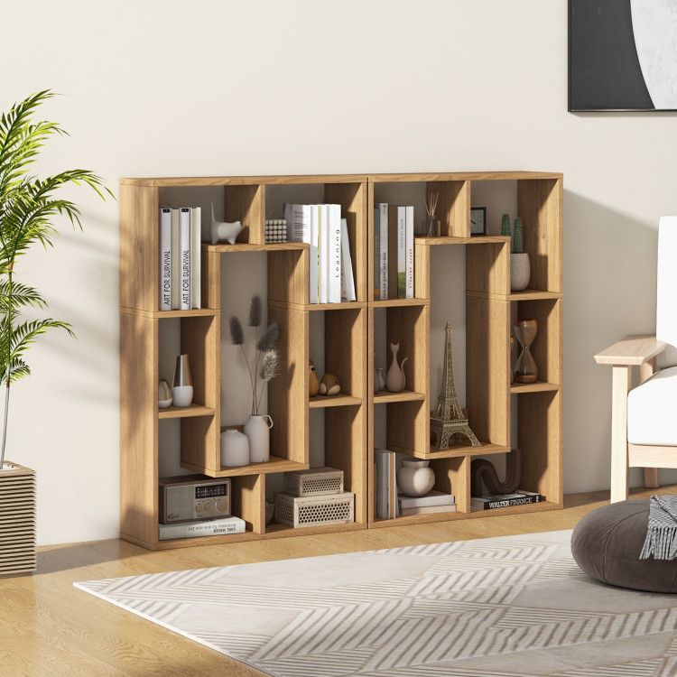 7 - Cube Geometric Bookshelf Modern Decorative Open Bookcase - 7DAY'S