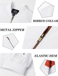 7DAY'S Men's Jacket Casual Windproof Bomber Jackets Full Zip Windbreaker Warm Winter Padded Coats