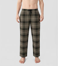DAVID ARCHY Men's Flannel Pajama Pants, Soft & Cozy Cotton Pajama Pants, Lightweight Plaid Pants for Men with Pockets 2-Pack