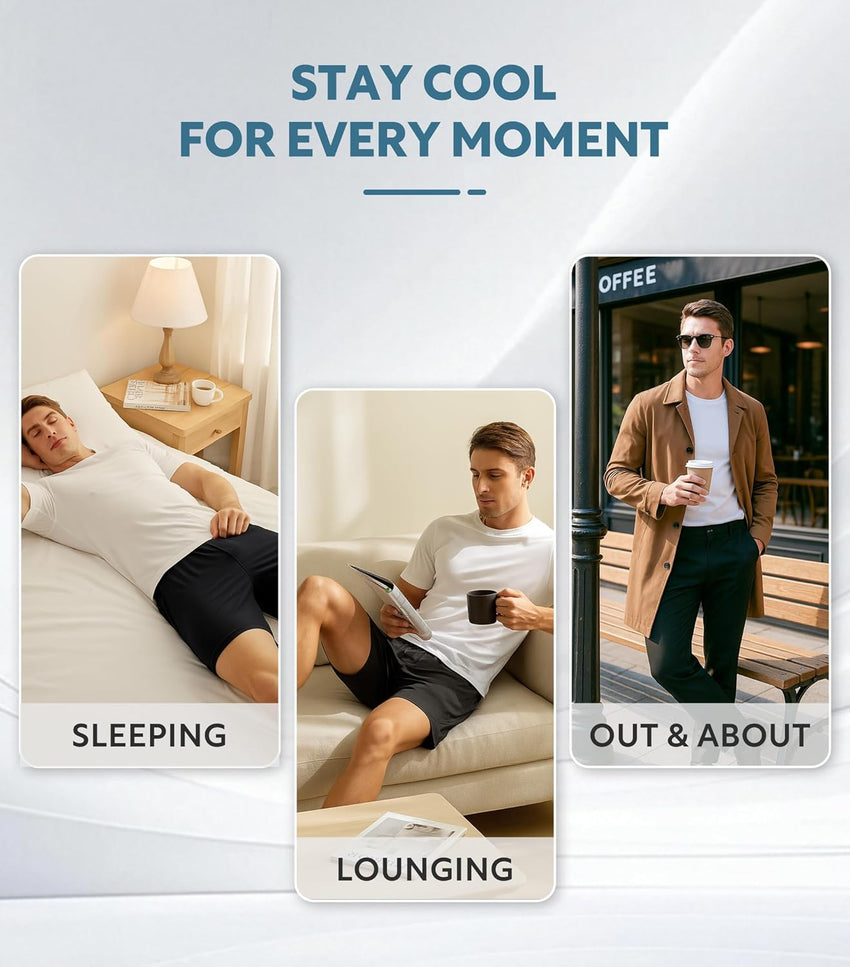 DAVID ARCHY Mens Boxer Shorts Breathable Soft Rayon Made from Bamboo Boxers for Men Loose Fit Mens Underwear 3 or 5 Pack