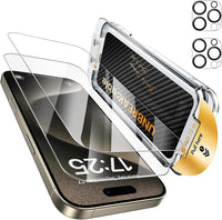 UNBREAKcable 2+2 Pack for iPhone 16 Pro Max Screen Protector & Lens Protector 【Military-Grade】【Easy Install】【Efficient Night Shot】9H+ Shatterproof Tempered Glass Film,Bubble-Free&Anti-Fingerprint ,Case Friendly-6.9 inch