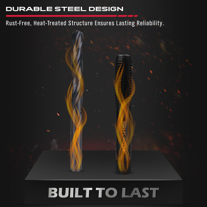 Thread Repair Thread Chaser Tool Set - 49PCS Thread Cleaner Rethreading Master Kit Metric SAE Bolt Restorer File Nut Rethreader Automotive Wheel Stud Spark Plug Engine Standard Screw Threading UNC UNF