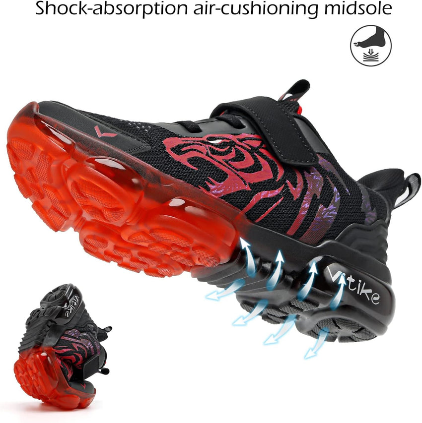 JMFCHI Boys Girls Kids' Sneakers Knitted Mesh Sports Shoes Breathable Lightweight Running Shoes for Kids Fashion Athletic Casual Shoes