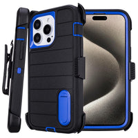 for Phone Case iPhone 15 Pro Max Case Black with Belt Clip Heavy Duty Holster for Shockproof Cases,3 Layers of Sturdy,Military Grade Defender Cover for iPhone 15 Pro Max Cases Black 6.7 Inch