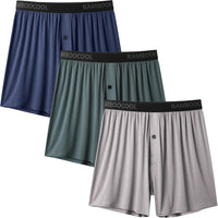 BAMBOO COOL Mens Boxer Shorts Underwear Soft Comfortable Breathable Knit Boxers Short for Men (3 or 5 Pack)