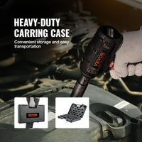 VEVOR Impact Socket Set 3/8" Drive, 48-Piece Standard SAE (5/16 to 3/4 inch) & Metric (8 to 22 mm) Size, Deep & Shallow, 6 Point, CR-V, Extension Bar, Universal Joint, 1/2" F to 3/8" M Reducer