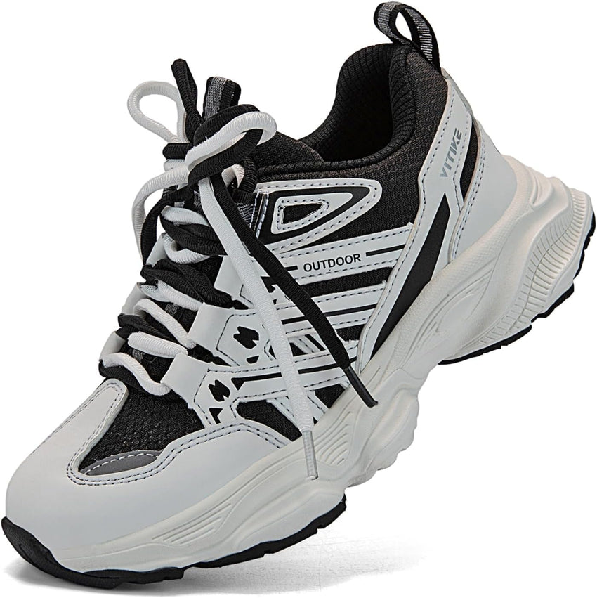 JMFCHI Kids Sneakers Boys Girls Tennis Running Shoes Outdoor Hiking Sneaker for Boys Athletic Breathable