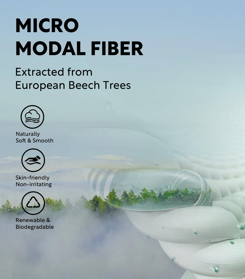 DAVID ARCHY Men's Undershirts Micro Modal Ultra Soft T-Shirts Stretch Moisture-Wicking Crewneck/V-Neck Tees for Men, 3-Pack