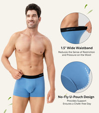 DAVID ARCHY Mens Underwear Rayon Made from Bamboo 7-Pack, Wicking-Moisture & Cool Boxer Briefs with Support Pouch