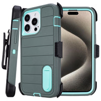 for Phone Case iPhone 15 Pro Max Case Black with Belt Clip Heavy Duty Holster for Shockproof Cases,3 Layers of Sturdy,Military Grade Defender Cover for iPhone 15 Pro Max Cases Black 6.7 Inch