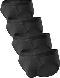 DAVID ARCHY Men's Briefs Modal No Fly Underwear Support Pouch Soft Comfort Briefs for Men 4 Pack