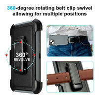 for Black iPhone 15 Case with Belt Clip, Shockproof Heavy Duty Rugged, 3 Layers of Sturdy,Anti-Drop, Military-Grade Defender Cover for iPhone 15 Case Black