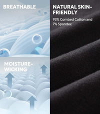 DAVID ARCHY Mens Underwear Cotton Boxer Briefs with Pouch Ultra Moisture Wicking Breathable Soft with Horizontal Fly 3 Pack