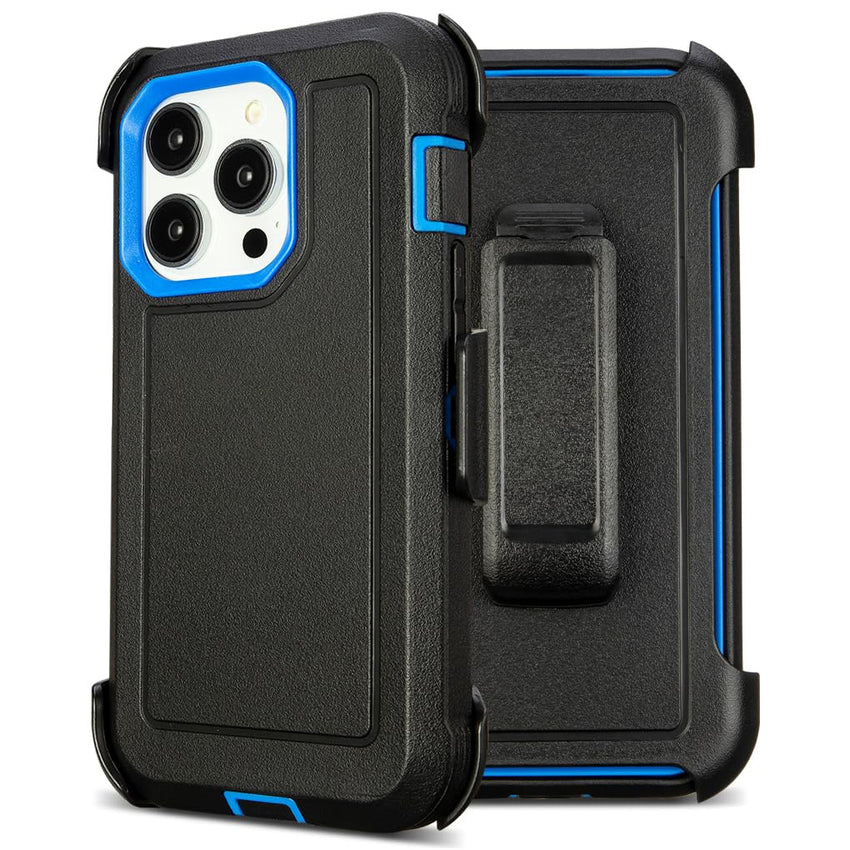 for Black iPhone 16 Pro Case with Belt Clip, for Shockproof iPhone 16 Pro Case Heavy Duty,3 Layers of Sturdy,Anti-Drop,Military-Grade Defender Cover for iPhone 16Pro Case Black