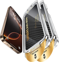 UNBREAKcable Screen Protector for iPhone 16 Pro Max, Pull-To-Protect Easy Installation, Auto Dust-Elimination, 9H+ Military-Grade Tempered Glass, Bubble-Free, Case Friendly, HD Clear, 6.9 Inch, 2 Pack