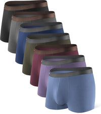 DAVID ARCHY Mens Trunks Underwear Soft Breathable Rayon Made from Bamboo Trunk No Fly Pouch