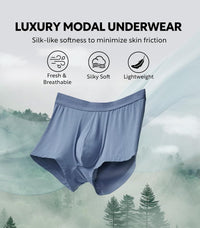 DAVID ARCHY Men's Underwear Ultra Soft Modal Support Pouch Trunks Moisture Wicking Boxer Briefs for Men Multipack