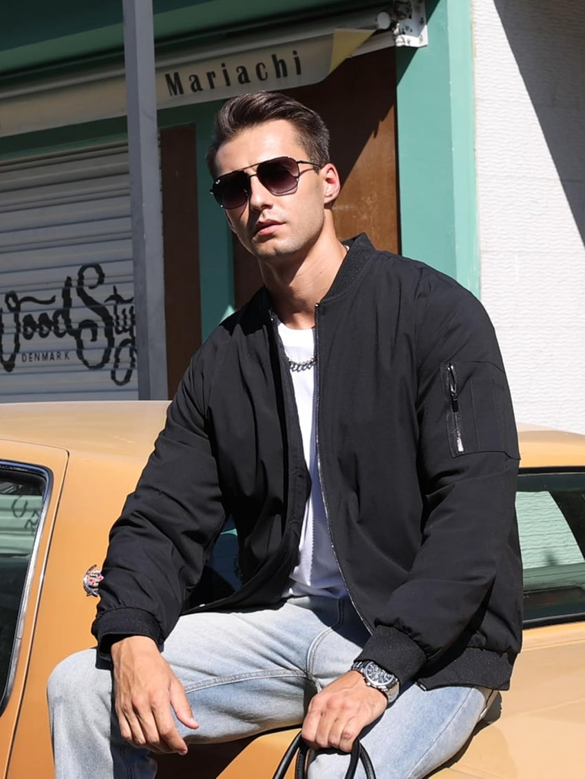 7DAY'S Men's Bomber Jackets Thermal Quilted Jacket Water Resistant Warm Winter Coats