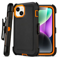 for Black iPhone 15 Case with Belt Clip, Shockproof Heavy Duty Rugged, 3 Layers of Sturdy,Anti-Drop, Military-Grade Defender Cover for iPhone 15 Case Black