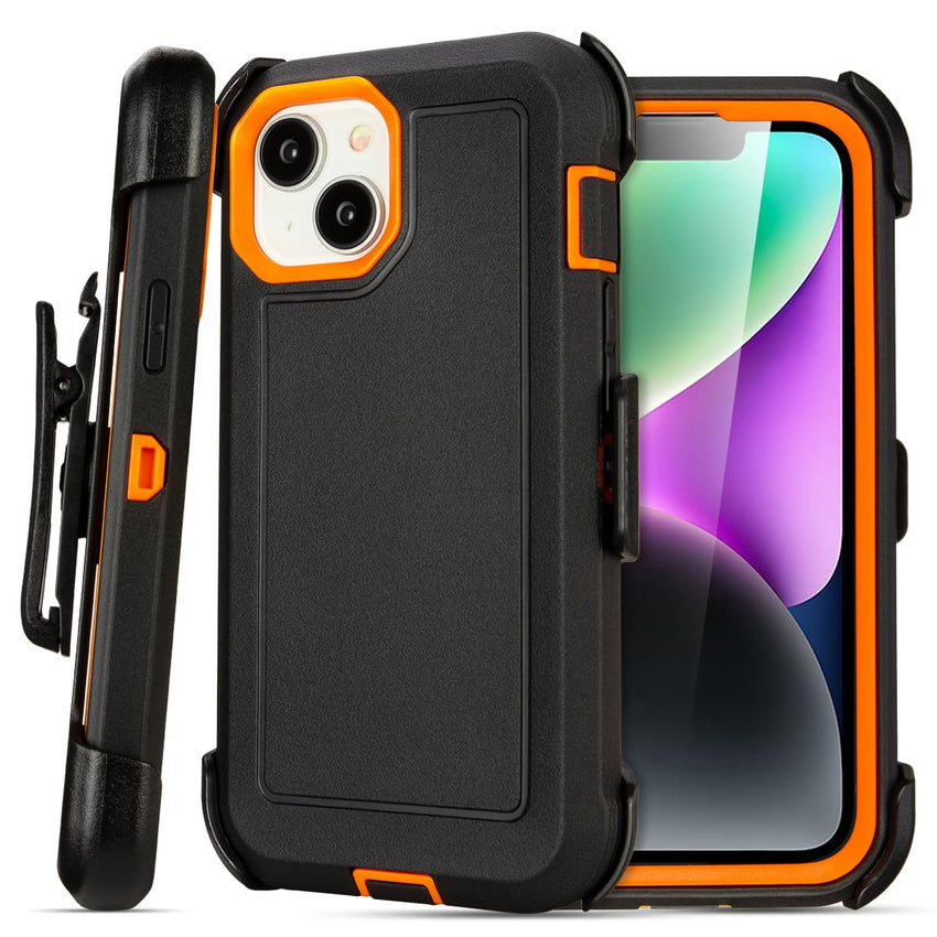 for Black iPhone 15 Case with Belt Clip, Shockproof Heavy Duty Rugged, 3 Layers of Sturdy,Anti-Drop, Military-Grade Defender Cover for iPhone 15 Case Black