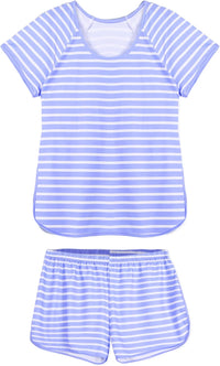 Hilinker Womens Sexy Pajama Set Ruched Lace Trim Cami and Shorts Summer Cute Pjs 2 Piece