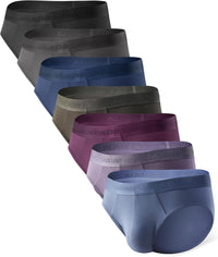 DAVID ARCHY Men's Briefs Modal No Fly Underwear Support Pouch Soft Comfort Briefs for Men 4 Pack