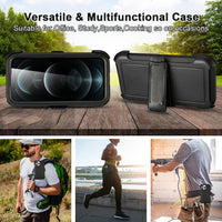 for Black iPhone 15 Case with Belt Clip, Shockproof Heavy Duty Rugged, 3 Layers of Sturdy,Anti-Drop, Military-Grade Defender Cover for iPhone 15 Case Black