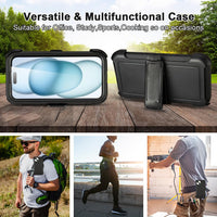 for Black iPhone 15 Case with Belt Clip, Shockproof Heavy Duty Rugged, 3 Layers of Sturdy,Anti-Drop, Military-Grade Defender Cover for iPhone 15 Case Black