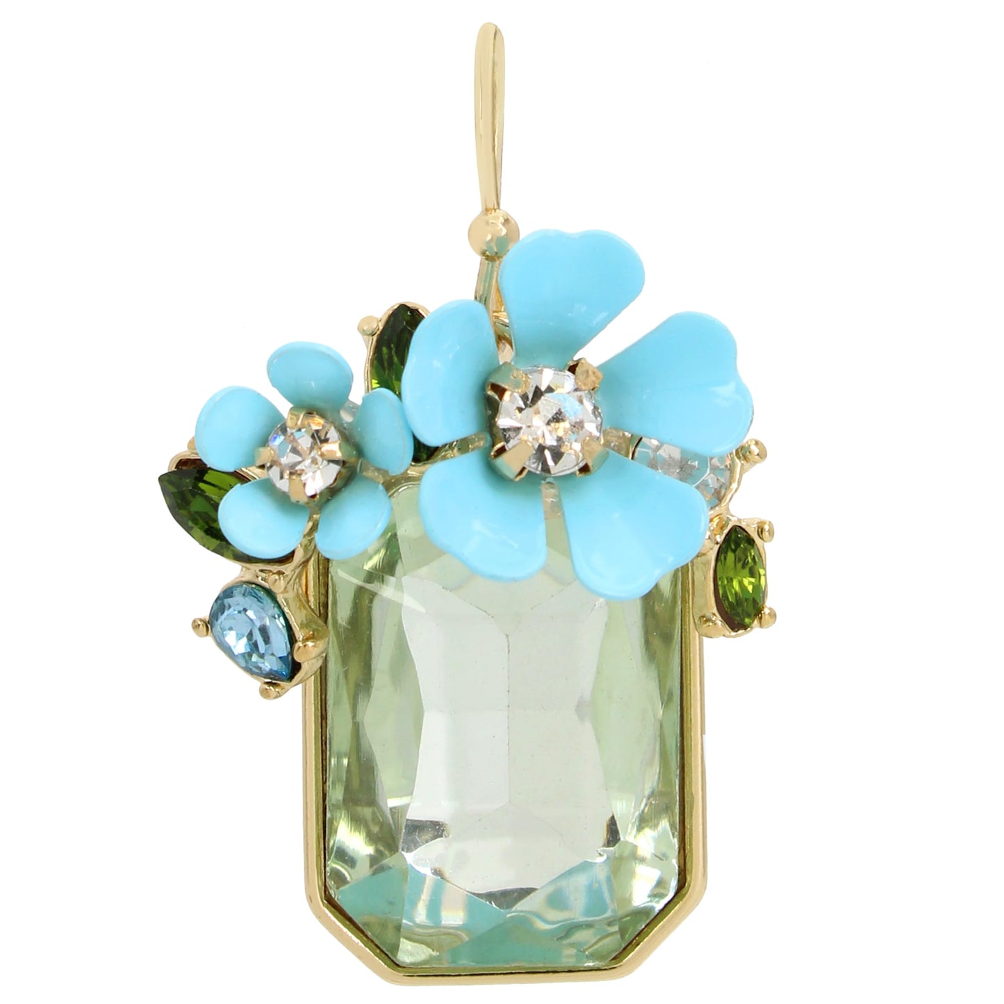 Flower Cluster Stone Drop Earrings