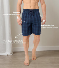 DAVID ARCHY Mens Pajama Pants Soft Cotton Plaid Sleepwear, Comfy Lounge Woven Pajamas Bottoms PJ Pant for Men, 3 pack