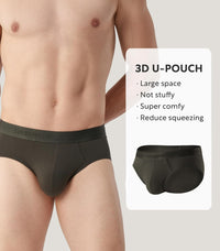 DAVID ARCHY Men's Briefs Modal No Fly Underwear Support Pouch Soft Comfort Briefs for Men 4 Pack