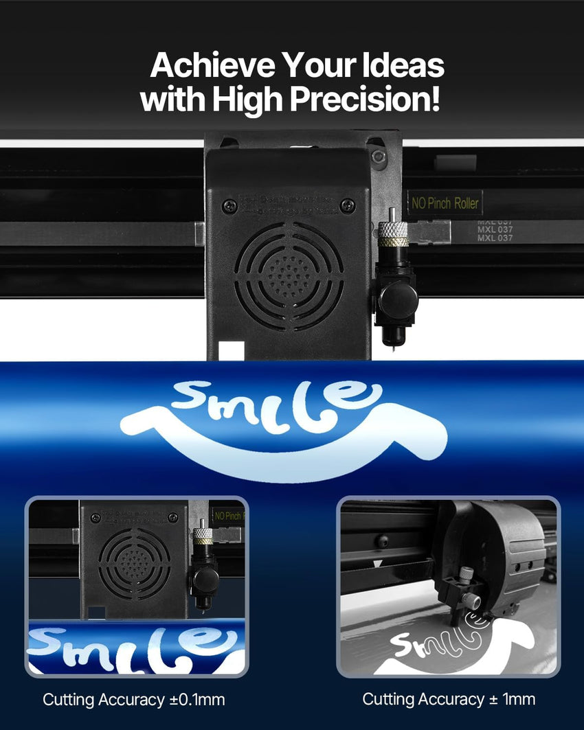 VEVOR 34inches Vinyl Cutter Machine, Bluetooth Cutting Plotter Machine, 400in/10m Accuracy Steel Roller Shaft Adjustable Speed Force, SignMaster Tool Kit for Sign Making Windows & Mobile