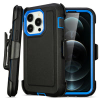 for Black iPhone 15 Case with Belt Clip, Shockproof Heavy Duty Rugged, 3 Layers of Sturdy,Anti-Drop, Military-Grade Defender Cover for iPhone 15 Case Black