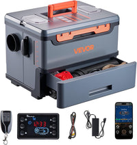 VEVOR Diesel Heater 8KW, DC 12V/24V, All in One Portable Diesel Air Heater with Bluetooth APP Control, Remote Control and LCD Screen, 1.9 Gal Fuel Tank for Trucks, Vans, RVs, Campers, and Garages