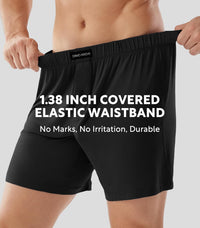 DAVID ARCHY Mens Boxer Shorts Breathable Soft Rayon Made from Bamboo Boxers for Men Loose Fit Mens Underwear 3 or 5 Pack