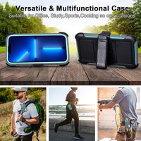 for Phone Case iPhone 13 Pro Max Case Black with Belt Clip Heavy Duty Holster for Shockproof Cases,3 Layers of Sturdy,Military Grade Defender Cover for iPhone 13 Pro Max Cases Black 6.7 Inch