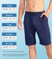 DAVID ARCHY Mens Pajama Shorts Bamboo Rayon Sleep Shorts Soft Comfy Breathable Lounge Pants with Pockets 2 Pack