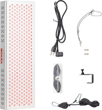 VEVOR Red Light Therapy for Body Face, 60 Dual-Chip LEDs, Red 660nm & Near Infrared 850nm Combo, High Power Red Light Therapy Panel for Recovery, Pain Relief, Wound Healing, Skin Health, 80W