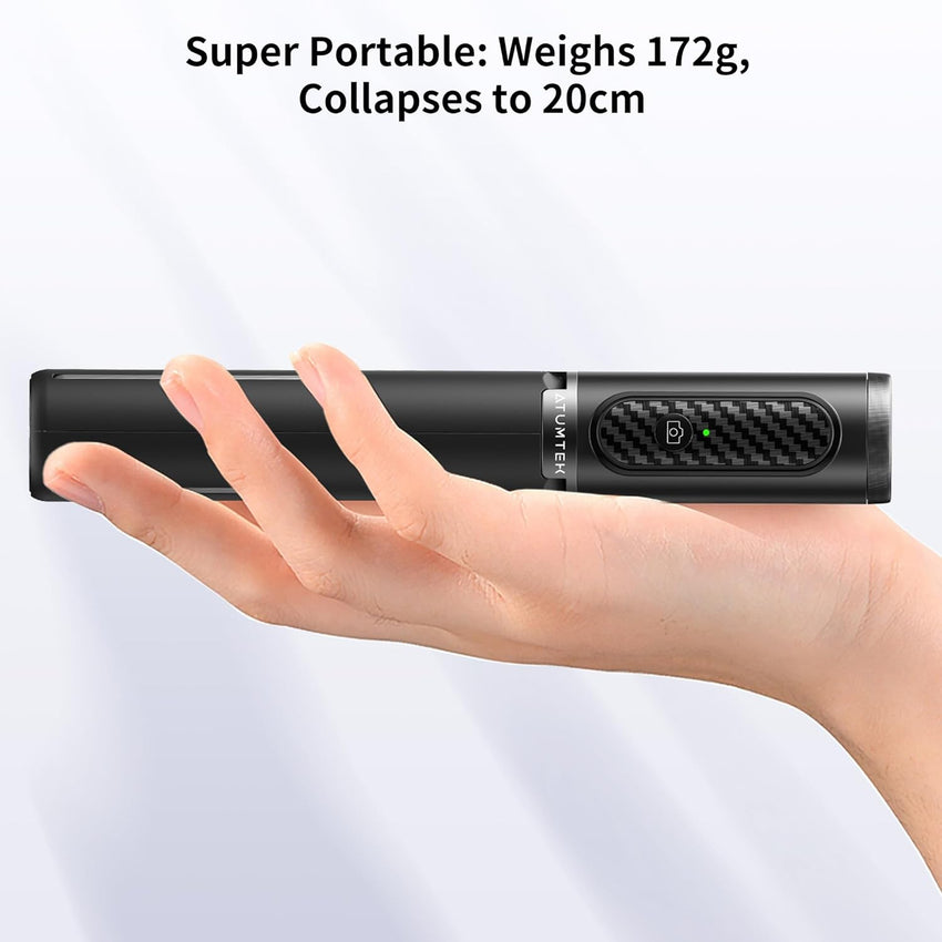 ATUMTEK Selfie Stick Tripod, 3-in-1 Extendable Aluminum Phone Tripod with Detachable Bluetooth Remote, Compatible with iPhone 17/16/15/14/13/12/11/11 Pro/XS Max/XR and Samsung Smartphones, Black