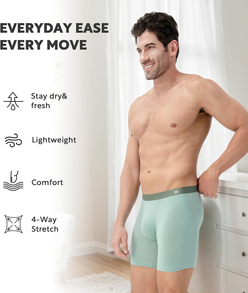 DAVID ARCHY Men's Ultra Soft Underwear Micro Modal Breathable Moisture Wicking Seamless Underwear for Men Multipack